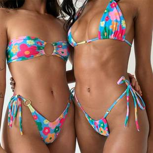 Bikini Set Floral Print Swimwear Women Biquini Bathing Suit