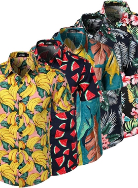 Men for Shirt Casual Hawaiian Shirts new cotton fashion