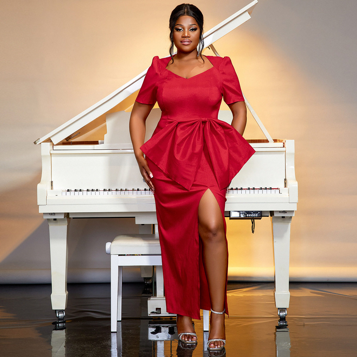 欧美大码高腰性感优雅风