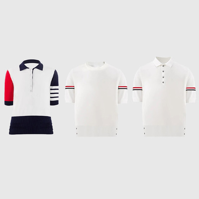 TB休闲时尚四杠短袖男女同款