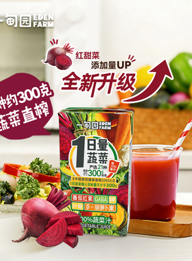 一甸园100%FC蔬菜汁 使用21种约300克蔬菜 液体沙拉125mL*6盒