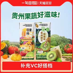 20盒 200mL 一甸园地域限定刺梨小青柠 猕猴桃味100%果蔬汁组合装