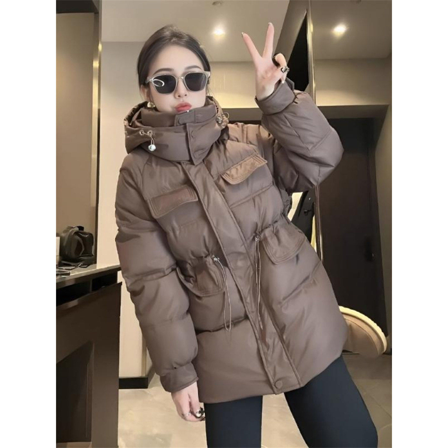 加厚宽松面包服连帽羽绒棉服女冬季新款大码女装保暖加厚棉袄外套