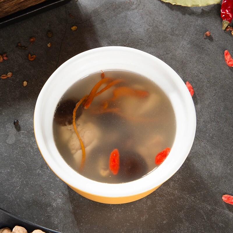 虫草菌王老鸡汤350g营养炖汤料理包汤餐饮外卖半成品预制菜