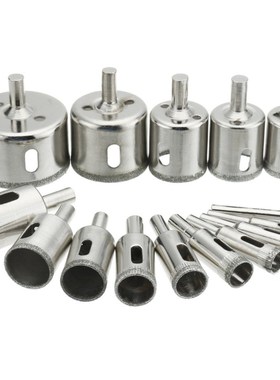 6mm-50mm 15pcs Diamond Coated Drill Bit Set for Tile Marble
