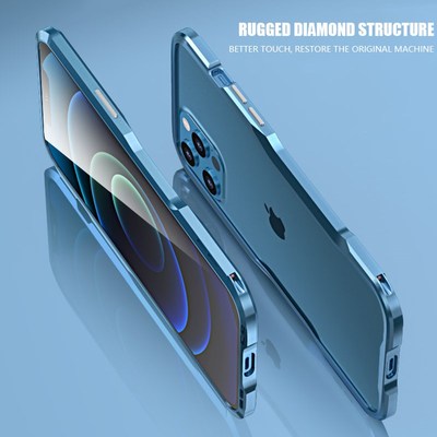 Metal Bumper for IPhone 12 Pro Max Case Luxury Aluminum Rug