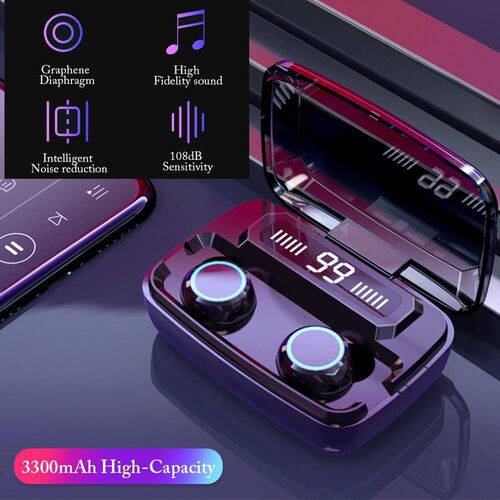 Wireless Headphones print Touch Bluetooth Earphones 3300 mAh