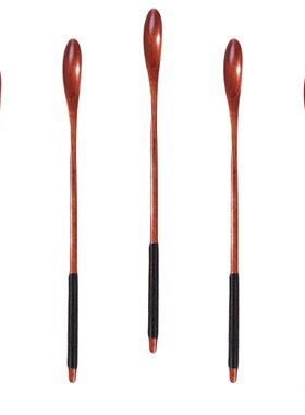 5pcs Wooden Stirring Spoons Honey Mixing Spoon Long Handle D