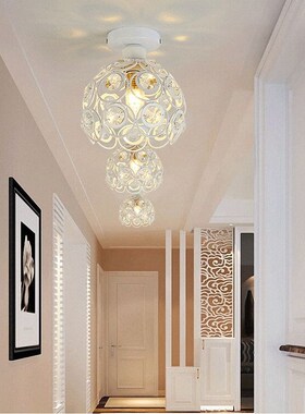 E27 white Creative crystal minimalist ceiling light Simple c