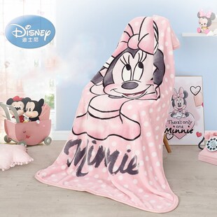 Disney Super Cute Pink Flannel Blanket Mickey Minnie Mouse