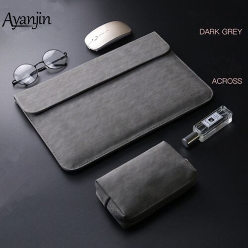 2019 New Matte P Leather Sleeve Laptop Bag 15.6 14  macbook