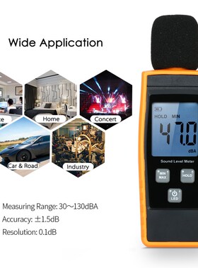 LCD Digital Sound Level Meter DB Meters 30-130dBA Noise Volu