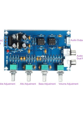 NE5532 Audio 4 Channels Preamplifier Tone Board Quality Ster