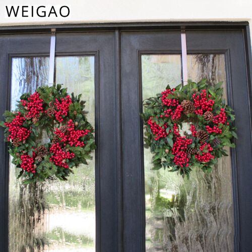 1pc Floral Wreath Hanger Over The Door Large Wreath Metal Ho