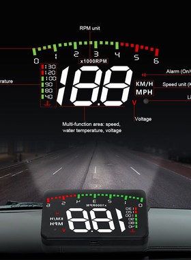 A900 HUD Head-Up Display Car-Styling Overspeed Warning Winds