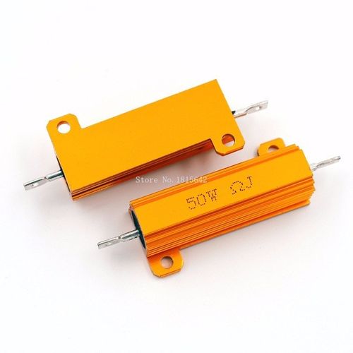 RX24 50W Watt Power Metal Shell Aluminium Gold Resistor 0.1R