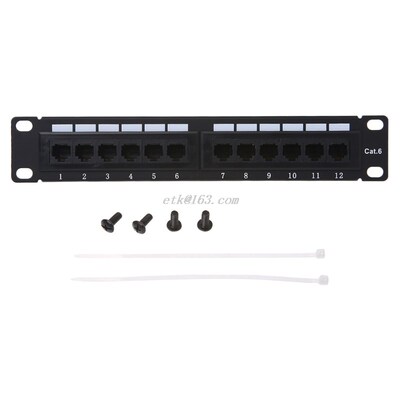 New Cat6/Cat5e 12 Port RJ45 Patch Panel P LAN Network Adapte