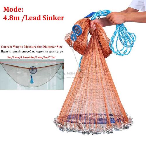 XCLOHAS pgraded Flying Disc American Hand Cast Fishing Net w