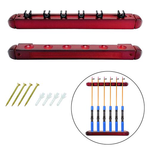 Wooden Pool Cue Rack Wall Mounted Stick Holder Stand for Sno