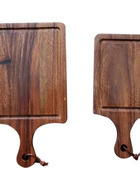 2 Pcs Solid Wood Pizza Steak Toasted Breadboard Fruit Vegeta