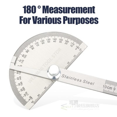 180 Degree Protractor Metal Angle Finder Goniometer Angle Ru