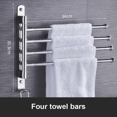Bathroom Towel Rack Stainless Steel Free Punch Storage Rack