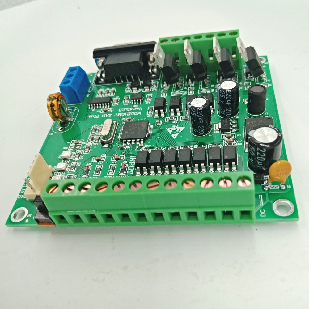 PLC FX2N 10MT STM32 MCU  6 input 4 transistor output 2 AD mo