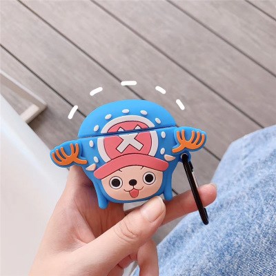 For AirPod 1 2 Case 3D One Piece Tony Chopper Cute Soft Sil