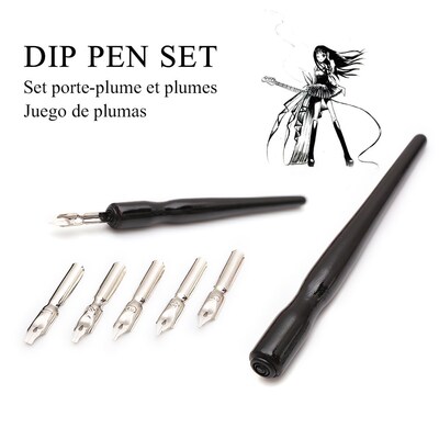 Dainayw 5 nibs Dip Pen Set Calligraphy Pen Set for Cartoon A