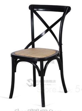 Retro solid wood chair dining chair nordic home simple ameri
