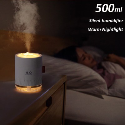 Portable Ultrasonic Humidifier 500ML Snow Mountain H2O USB A