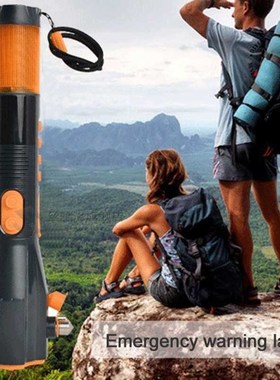 Multi -functional 9 in 1 Car Hand Cranking Powered LED Flash