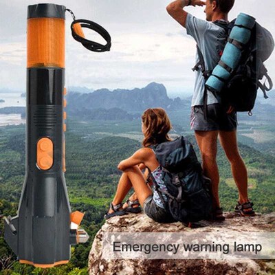 Multi -functional 9 in 1 Car Hand Cranking Powered LED Flash