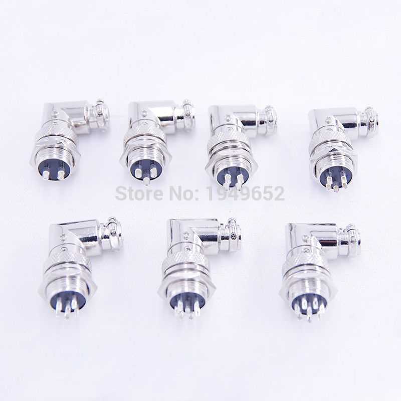 Aviation connector  Diam16mm GX16W push-pull Bent connector