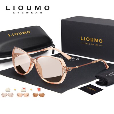 LIOUMO Fashion Design Photochromic Sunglasses For Women Pol