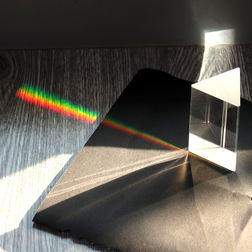 1pc 30x30x50mm triangular prism optical prisms glass physic