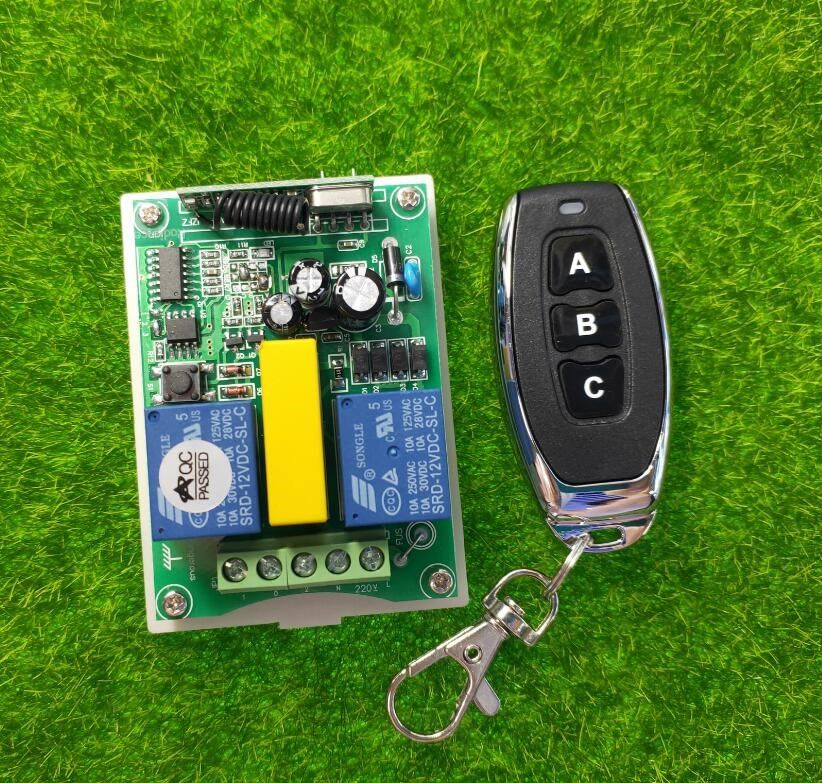433mhz AC 220 V  2 CH  RF Wireless Remote Control switch for