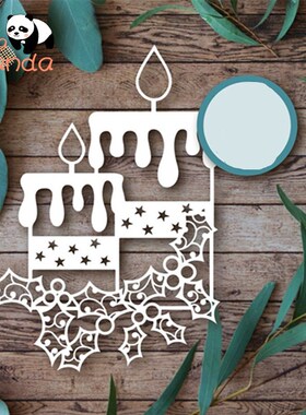 Christmas candle Metal Cutting Dies Stencil For Scrapbookin