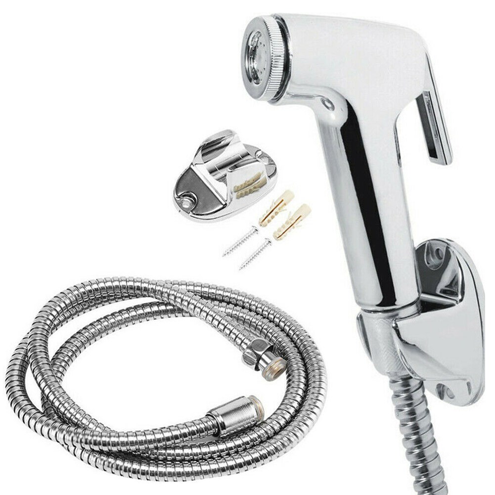 Hand Held Bidet Sprayer Set Pet Shower Hose Holder Toilet Ba图片