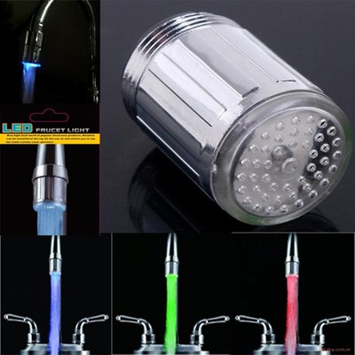 Luminous Glow Light up LED Water Faucet Shower Tap Temperat