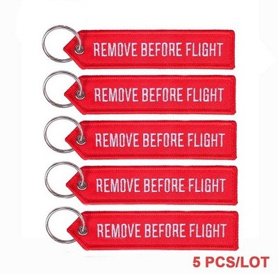 POMPOM 5 PCS/LOT Remove Before Flight Key Chain Ring  Aviati