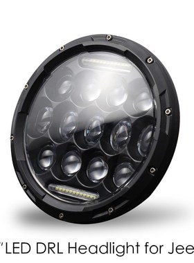 1 Pcs High Power H4/H13 7 Inch 300w Round LED Headlights Tur