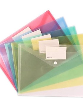 A4 Document wallets plastic popper Buckle folders filing pap