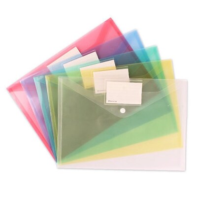 A4 Document wallets plastic popper Buckle folders filing pap