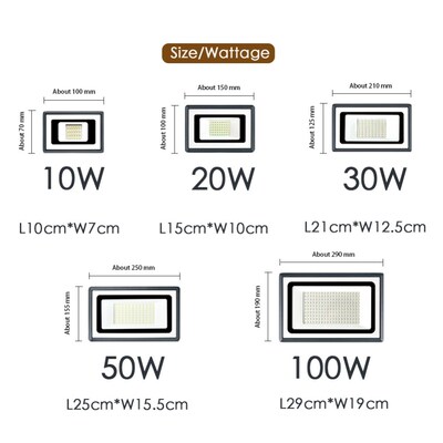 LED Flood Light Outdoor Spotlight Floodlight 10W 20W 30W 50W