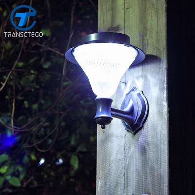 TRANSCTEGO 24 LED solar light solar panels garden wall Lamp