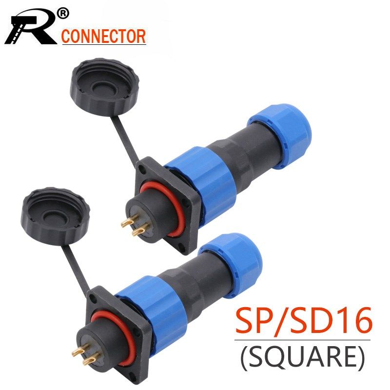 10sets/lot IP68 Waterproof SD16 Aviation Plug Socket Male +