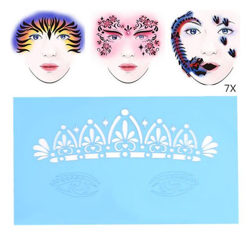 7 Styles Tattoo Stickers Airbrush Glitter Tattoo Stencil Bo