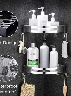 2 Layers Corner Shower Shelf Bathroom Shampoo Shower Shelf H