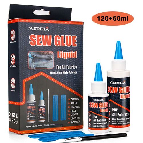 180ml Liquid Bonding Glue Sew Fabric Adhere Repair kit for C